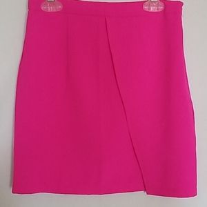 TOBI neon pink skirt with opening